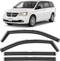 in-Channel Incredibly Durable Rain Guards for Dodge Grand Caravan 2008-2020, Original Window Deflectors, Vent Window Visors, Vent Deflector, 4 pcs. - 608252