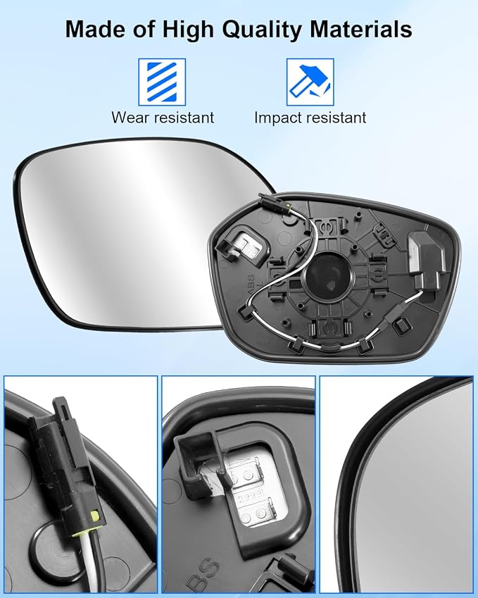 Driver Side Mirror Glass Fit for Honda Civic Acura Integra 2022 2023 2024 2025 Replace 76253T20A21, Rearview Mirror with Blind Spot and Heated, Left