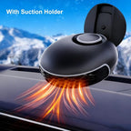 Car Heater, 12V 180W Portable Windshield Defogger and Defroster, 2 in1 Fast Car Heater Defroster Plugs in Cigarette Lighter,Auto Heater for Car With Scution Holder
