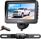 Backup Camera 4.3' HD 1080P Front Rear View Monitor kit IP69 Waterproof Night Vision DIY Grid Lines for Car Trucks RVs Tractors Bus Semi-Trailers Pickup A43