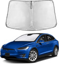 Windshield Sunshade Compatible for Tesla Model X 2016-2023 2024 2025, Sun Visor for Front Windshield & Window Sun Shade Cover, UV Heat Blocker & Protector, Car Accessories