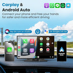 Portable Apple Carplay Screen for Car, 11.3" Extra Large Wireless Car Play & Android Auto Screen for Car, Car Stereo with 4K Dash Cam, App View, Backup Camera,GPS,Mirror Link,FM, Voice Control