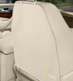 Luxury Clean-Edge Kick Mat - Tapered Design Seat Back Protector and Seat Cover with Invisible Strap and Stiff Edging (1 Mat)