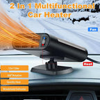 Portable Car Heater,12V Car Heater that Plugs into Cigartte Lighter,Fast Heating Windshield Defroster,2-in-1 Heating & Cooling 360° Rotatable Car Heaters for Vehicle (Grey)