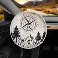 Camp Steering Wheel Cover Sun Shade, Camp Mountain Auto Sunshade for Car Wheel Cover, Universal Car Accessories for Women/Men Fits Most Cars,Trucks,SUVs,Sedans