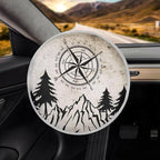 Camp Steering Wheel Cover Sun Shade, Camp Mountain Auto Sunshade for Car Wheel Cover, Universal Car Accessories for Women/Men Fits Most Cars,Trucks,SUVs,Sedans