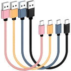 USB C Cable 1ft 4-Pack, 3A Fast Charging USB A to USB C Cord Nylon Braided Compatible with Samsung Galaxy A10e A20 A20S A51, S20 S10 S9 S8, Note 10 9 8, Moto G7 G8,Pixel 3, LG V30…