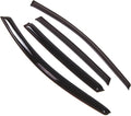 WD2-230 Dark Smoke 4 Pcs Set Window Visor (Outside Mount) Deflector Rain Guard Compatible with 2007-2011 Honda CR-V