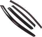 WD2-230 Dark Smoke 4 Pcs Set Window Visor (Outside Mount) Deflector Rain Guard Compatible with 2007-2011 Honda CR-V