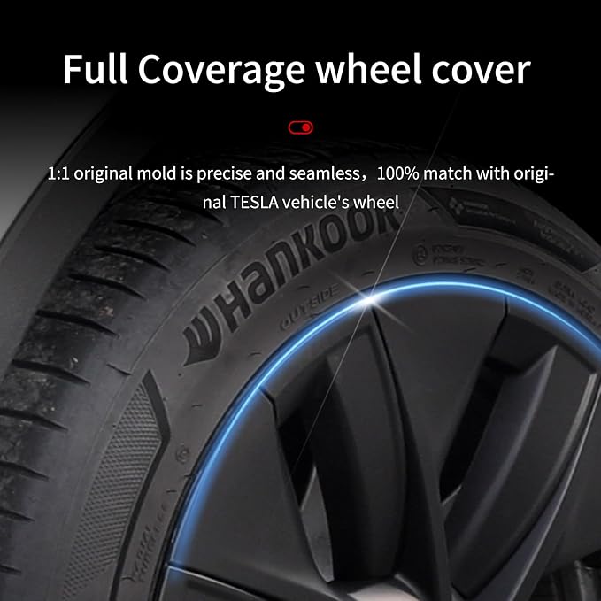 Wheel Cover for Tesla Model Y(2020-2024) 4PCS Hubcaps for Tesla Wheel Cover Model Y 19inch Rim Full Cover Hubcaps Accessories (Gemini Style, 19 inch)