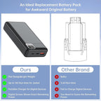 12V Heated Jacket Battery Pack 20000mAh (12V/6.5Ah) for DC5521 Input Milwaukee Dewalt Bosch Makita and Other’s Electric Heating Vests/Hoodies/Jackets/Camping Chair/Seat Cushion/Blanket