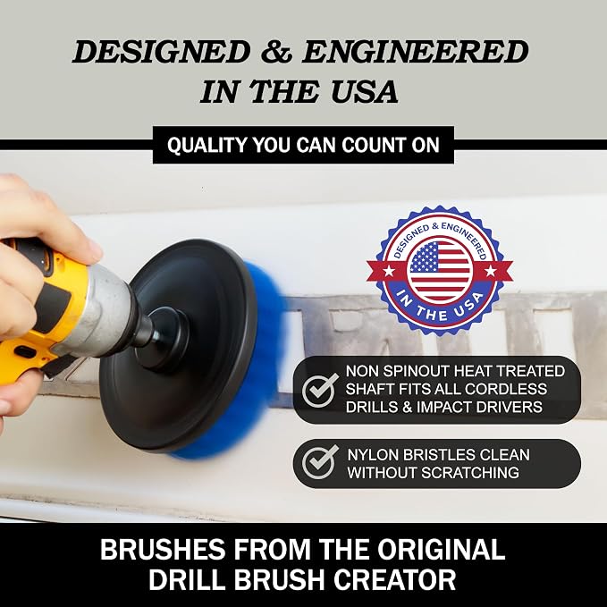 Attachments for Cleaning Carpet, Chairs, Seats, Wheels, Vinyl, Bathroom, Bathtubs, Shower, Tile, Grout, Trucks, Boats - for Car Detailing - Car Detailing Kit Interior Cleaner