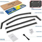 Goodyear Shatterproof in-Channel Window Deflectors for Volkswagen (VW) Routan 2009-2014, Rain Guards, Window Visors for Cars, Vent Deflector, Car Accessories, 4 pcs - GY008132