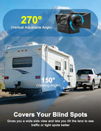 Strong Magnetic Wireless Backup Camera for iPhone Android, WiFi Hitch Camera Rechargeable Battery for Hitch Gooseneck Travel Boat Horse Trailer Truck Camper RV Front Rear View Reverse Back up