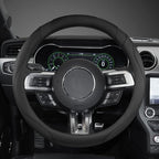 Car Steering Wheel Cover for Ford Escape,Explorer,Fusion,Focus,Bronco,Transit,Edge(Black- Standard Size)