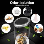 Car Trash Can Bin with Lid - Mini Car Garbage Can Cup Holder-Silver Small Leakproof Vehicle Trash Garbage Can Bin-Automotive Car Organizers and Storage for Back Seat SUV Truck Accessories