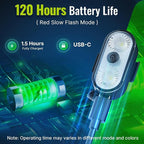 Wireless LED Lights for Car 2PCS- Button and Remote Control Interior Ambient Strobe Light, USB-C 120H 8 Colors IP65 Waterproof Rechargeable Underglow Light for Cars, Trucks, eBike, Motorcycle