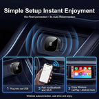 Wireless CarPlay Adapter for Apple iPhone & Android Auto 2026 Upgrade - Bluetooth & Wi-Fi, Plug & Play, 3X Fast Auto-Reconnect, No Latency, Convert Wired to Wireless Car Play Adapter (Black)