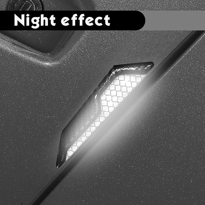 4 PCS Car Door Edge Guard Stickers, Reflective Car Door Edge Protector, Anti-Scratch & Anti-Collision Side Doors Warning Guard Strips, Auto Body Self Adhesive Strips for SUV Truck (White)