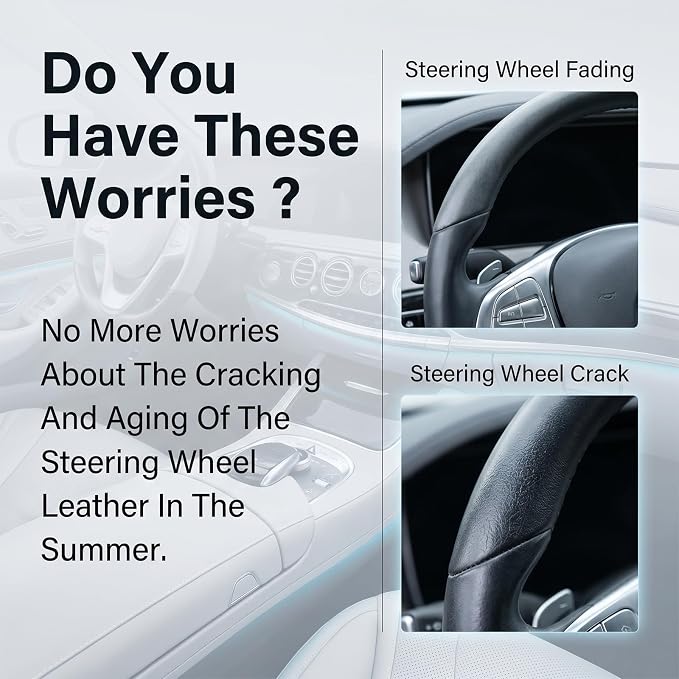 Car Steering Wheel Sun Cover Aluminum Film Sun Shade Steeringwheel Covers 5-Layer Thickened Cooling Thermal Insulation Protector Fits 15.75" Diameter Wheel (Silver)