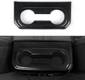 ABS Carbon Fiber Rear ArmrestBox Cup Holder Trim Cover Accessories for 2019-2025 Chevy Silverado | for 2019-2021 GMC Sierra 1500 2500 3500 HD Decal