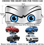 Silver Cool Eyes Large Foldable Front Window Sunshade- 63 x 33.86