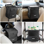 Car Trash Can with Lid - Leakproof Garbage Bin Car Organizer Bag, Foldable Vehicle Trash Bin with Structure Support, Automotive Truck Accessories for Women & Men (2 Gallon/7.5L)