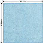 Blue Microfiber Cleaning Cloth 20 Pack 11.5 x 11.5 inch Microfiber Towels for Cars Ultra Absorbent Car Washing Cloth Lint Free Streak Free Cleaning Rags for Car, Kitchen Window