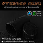 Car Trash Can with Lid-2Pack, Leakproof Garbage Can with 80 Attached Trash Bags, Mini Essential Car Accessories for Interior for Car, Home, Office（Black）