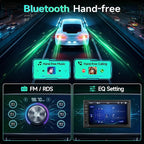 Car Stereo Double Din Radio with Bluetooth, Car Radio Touchscreen 7 Inch MP5 Player Car Stereo with Backup Camera Bluetooth, Mirror Link, FM/SWC/USB/SD/AUX, Car Audio Receivers with Subwoofer