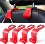 Car Seat Headrest Hook - 4 Pack Universal Auto Back Seat Hook Organizer for Purse Coat, Interior Accessories