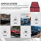 Car Window Armrest Storage Box, Comfortable Leather Vehicle Door Side Arm Rest Pad Organizer Bag, Multifunctional Automotive Window Armrest Storage Pocket, Universal for SUV Van Truck (Red)