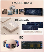 Single Din Car Radio Stereo Wireless Carplay & Android Auto, 6.9" HD IPS Touch Screen Radio, Bluetooth 5.2 Car Audio Receiver, Mirror Link, SWC, 1 Din Stereo with Backup Camera, FM/EQ/USB/Type-C