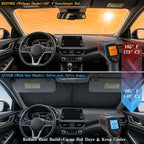 Car Windshield Sun Shade, Universal Fit Compact Sedan SUV, Vacation Style | 59 x 27.5" Car Sun Visor, Foldable Front Window Sunshade, UV Heat Blocker