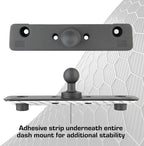 Bulletpoint Dash Mount Cell Phone Holder Compatible with 2013-2018 RAM Truck & 2019+ RAM 1500 Classic 20mm Ball Mount - Compatible with iPhone and Android Smartphones (Single Ball with Phone Holder)