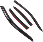 WD2-661 Dark Smoke 4 Pcs Set Window Visor (Outside Mount) Deflector Rain Guard Compatible with 1996-2001 Audi A4