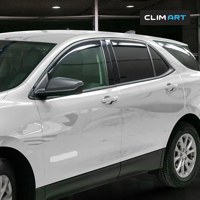 in-Channel Incredibly Durable Rain Guards for Chevrolet Chevy Equinox 2018-2024, Vent Window Visors, Car Accessories, Vent Deflector, Original Window Deflectors, 4 pcs - 618258