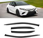 Window Rain Guards for 2018-2024 Toyota Camry, Window Visor Guard Vent Wind Shade Deflector Rain Shield Protector Sun Visor for 18-24 Camry 2019 2020 2021 2022 2023,Tape-on/Outside-Mount, 4PCS