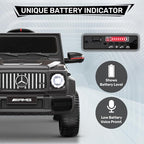 Licensed Mercedes-Benz G63 Car for Kids, 12V 7AH Ride on Car w/Parent Remote Control, LED Headlights, Music Player & Horn, Soft Start, Low Battery Prompt, Kids Electric Car, Black