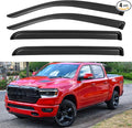 Window Visors Rain Guards for 2019-2026 Dodge Ram 1500 Crew Cab (New Body Style), Out-Channel Window Vent Wind Deflectors Shades for 19-26 Ram 1500 (NOT for Classic Style)