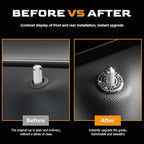 4 Pcs Bling Car Inner Door Lock Covers, Crystal Pull Rod Bolt Stickers, Sparkly Rhinestones Auto Door Bolt Decorations, Vehicle Lock Pin Cap Decors for C Class C200L GLC260 C260L (Black)