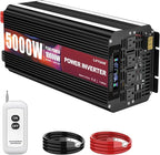 5000 Watt Power Inverter 48V to 110V 120V for Vehicle, Solar Inverter System, Heavy Duty, RV, Truck, Off Grid,Camping with 4 AC Outlets, LCD Display, Wireless Remote Control, Car Power Inverter