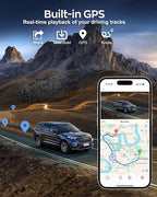 4K Dash Cam 360° View,4 Channel Front and Rear Dash Camera for Cars,Built-in 5GHz Wi-Fi GPS, Voice Control, Free 128G Card,Night Vision,24H Parking Mode,G-Sensor