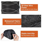 2 PCS Instant Pop Up Trash Can – Collapsible Waterproof Mini Trash Can for Car, 1 Gallon, Hanging on Headrest, Leak-Proof Lining, Portable for Road Trip, SUV, Truck, Sedan