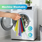 Microfiber Cleaning Cloth, 24 Pack Absorbent Cleaning Rags with 8 Color Assorted,Lint-Free Cleaning Towels for Car Kitchen House, 12"X11" (Multi-Color)