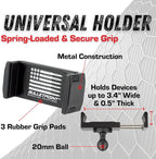 RubiGrid Metal Dash Mount Phone Holder Compatible with 2021-2025 Ford F-150 and 2021-2023 Ford Raptor (Spring-Loaded)