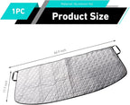 Windshield Cover, Dust/Leaf Resistant Windshield Trough Protection Cover, 66.9" x 17.7" Front Window Protector for All Seasons, Fit for Most Cars Trucks (Silver)