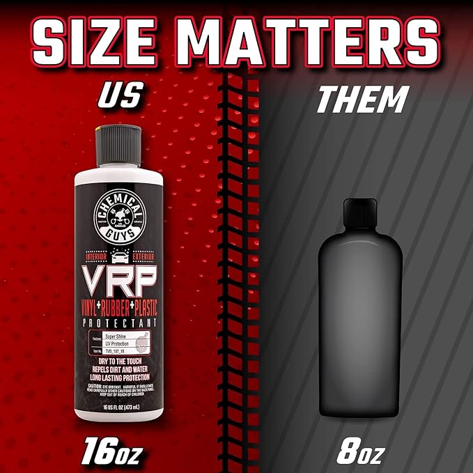 VRP Vinyl, Rubber, and Plastic Dressing - Tire Dressing, Non-Greasy, Dry-to-the-Touch Shine for Tires, Trim, and More, Safe for Cars, Trucks, SUVs, RVs & More - 16 oz (Pack of 3)