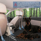 Upgraded Durable Hard Bottom Dog Car Seat Cover with EPE Sponge Cushion,Foldable Dog Rear Seat Protector,Waterproof Dog Hammock for Car, Seamless Dogs Back Seat Extender for Car SUV Truck(L)