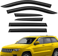 Extra Durable Window Deflectors Tape-On Window Visors Rain Guards Fit for Jeep Grand Cherokee 2011-2021, Sun Visors, Wind Vent for Shades, Exterior Car Accessories - 6pcs. AG0531
